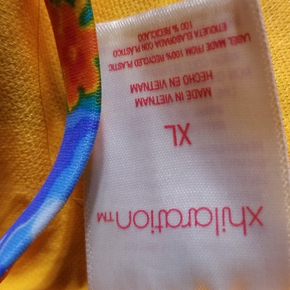 NWOT DRAWSTRING PADDED ( REMOVABLE) SWIM BRA TOP SWIMSUIT BIKINI TOP FLOR… - Picture 4 of 4